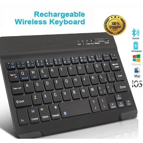 Other Universal Bluetooth Rechargeable Keyboard, -Black