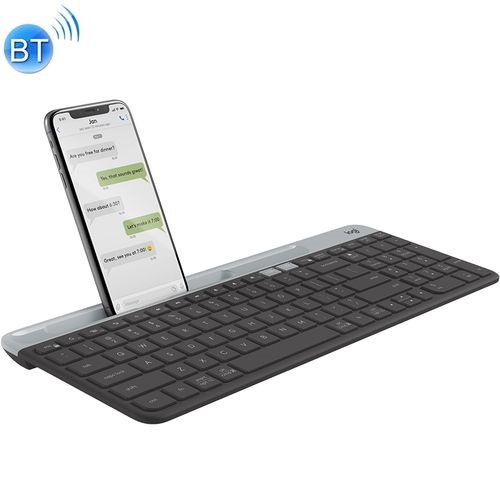 Logitech K580 Dual Modes Thin and Light Multi-device Wireless Keyboard with Phone Holder (Black)