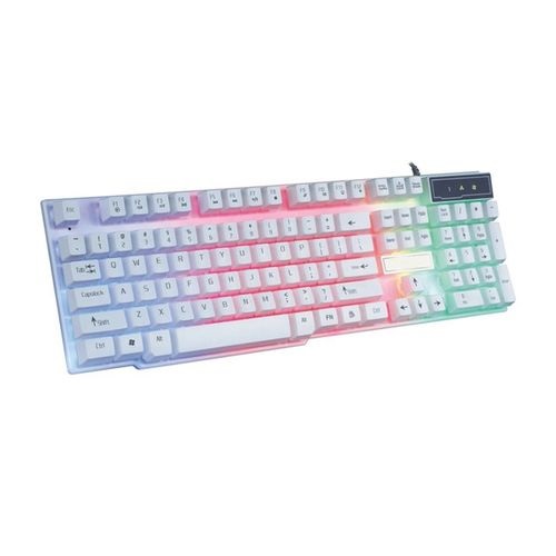 GX50 Keyboard 3 Color/Rainbow LED Backlit USB Wired PC