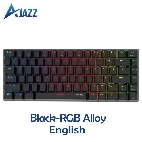 A jazz AK33 Mechanical Gaming Keyboard Black / Blue Switch 82 Keys Wired Keyboard For PC Games Ergonomic Cool LED Backlit Design