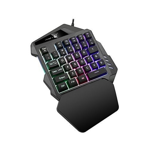 Fenhehu K13 Wired 35 Keys LED Backlit Usb Ergonomic Single Hand Keypad Gaming Keyboard