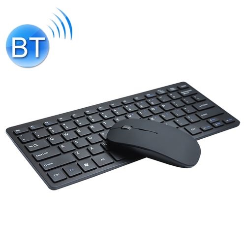 X5 2 in 1 Ultra-Thin Mini Wireless Bluetooth Keyboard + Bluetooth Mouse Set Support Win / Android / IOS System(Black)