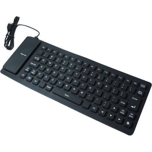 Flexible USB - Silicon Keyboard - Black.