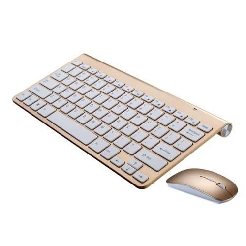 Ultra Slim Wireless Keyboard and Mouse Combo -Multi Color, Color May Differ