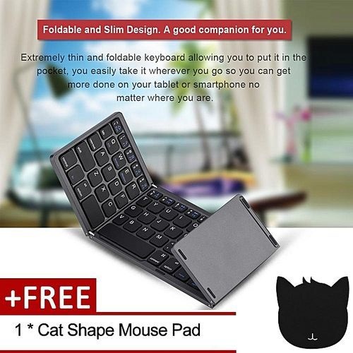 Folding Bluetooth Wireless Keyboard Mini Portable Touchpad For IOS/Android/Windows