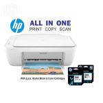 Hp Genuine Colour DeskJet 2320 All-In-One Printer Copy, Scan,Print +2 Starter Catridges Black And White Plus Afree USB Printer Cable - White