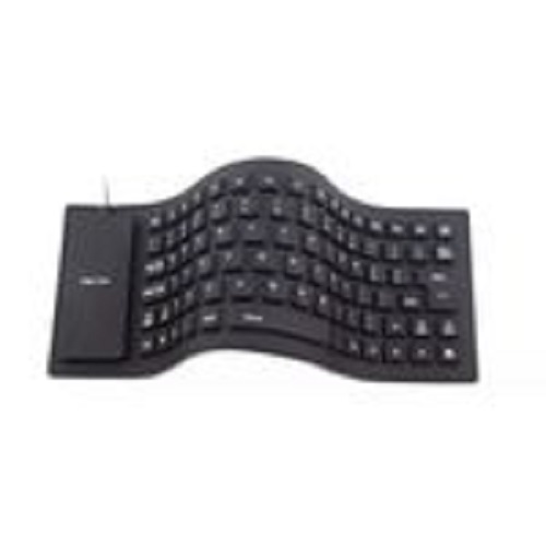 Flexible USB - Silicon Keyboard - Black.