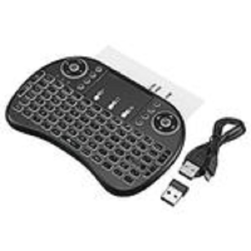 Smart Wireless Backlit Mini Keyboard Touchpad Remote Control Air Mouse - Black