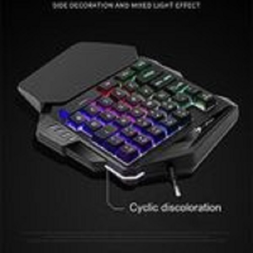 Fenhehu K13 Wired 35 Keys LED Backlit Usb Ergonomic Single Hand Keypad Gaming Keyboard