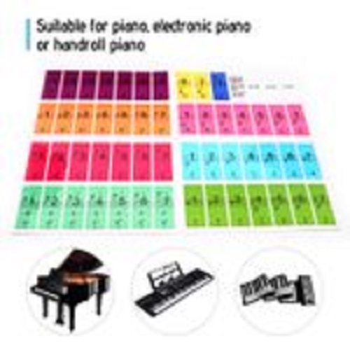 Piano Keyboard Keys Stickers for Beginners for 88/61/54 Keys