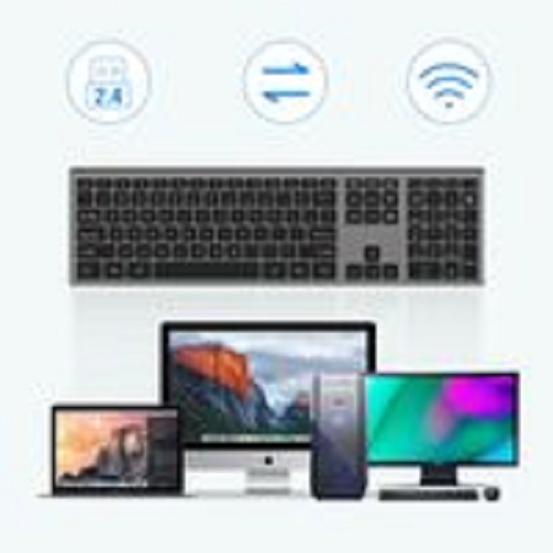 SeenDa Thin 2.4G Wireless Keyboard for Laptop Desktop Switch Keyboard for Windows OS Full Size 109 Keys Keyboard