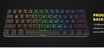 Smart Duck XS61 60% mechanical keyboard rgb switch led type c doubleshot keycap macro program blue red brown black